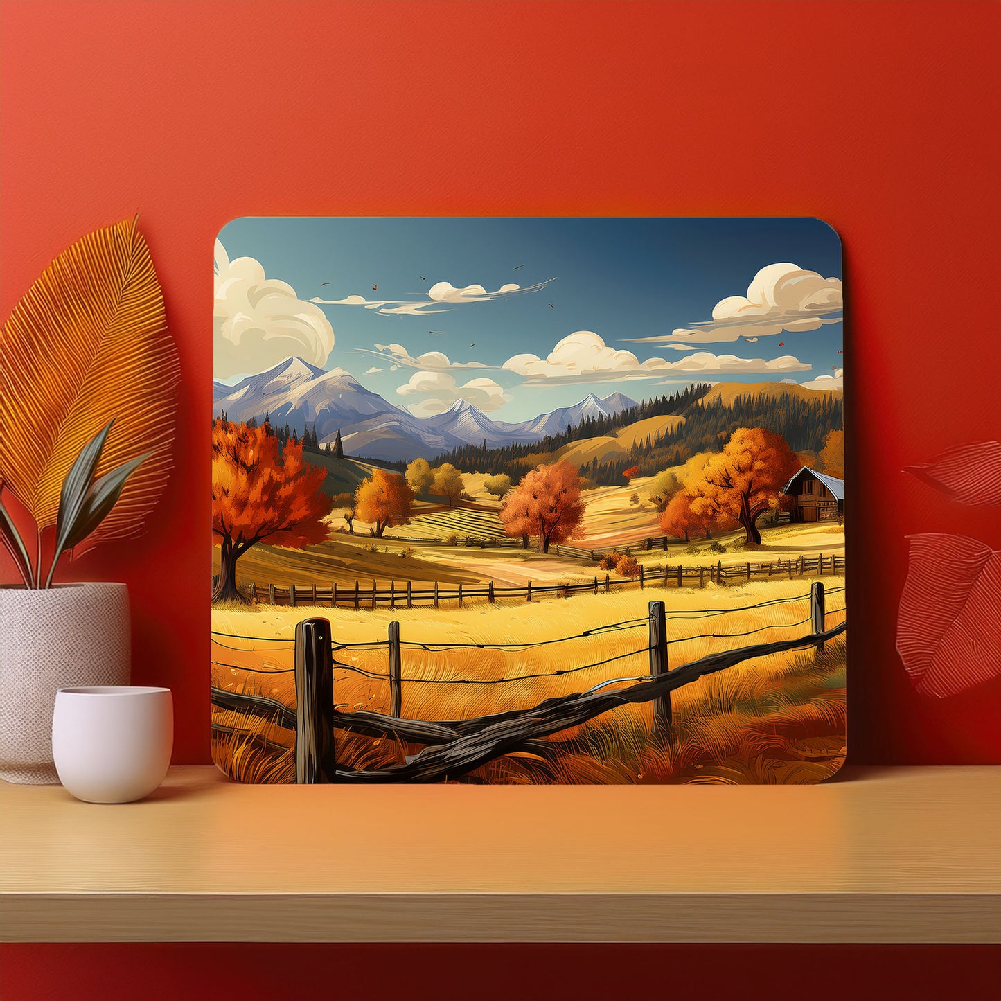 Home Town Raining Fog Fence Fog Mousepad (Style #23)