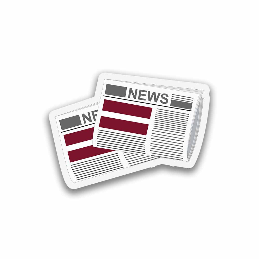 Latvia Newspapers Sticker