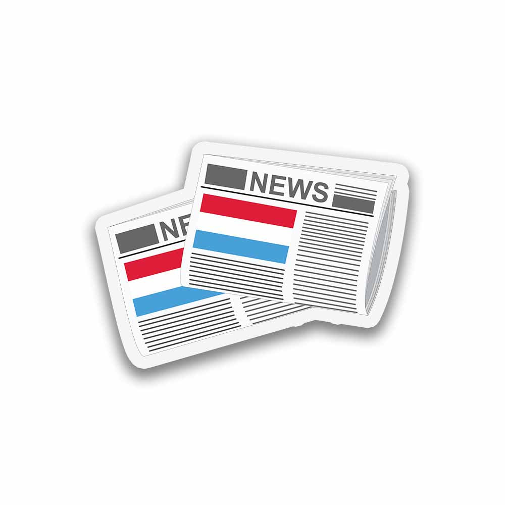 Luxembourg Newspapers Fridge Magnet