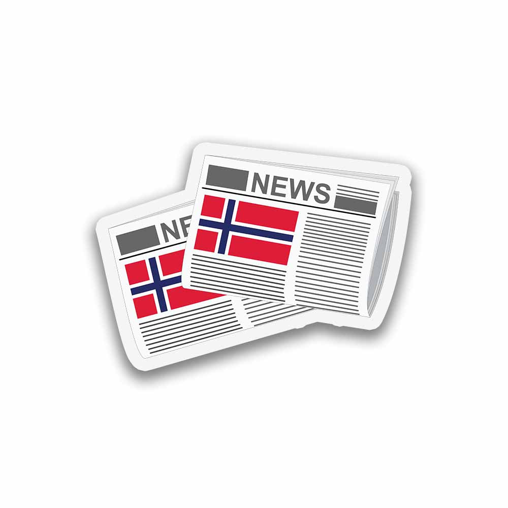 Norway Newspapers Fridge Magnet