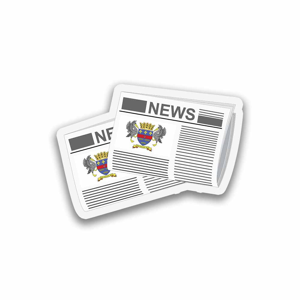 Saint Barthelemy Newspapers Fridge Magnet