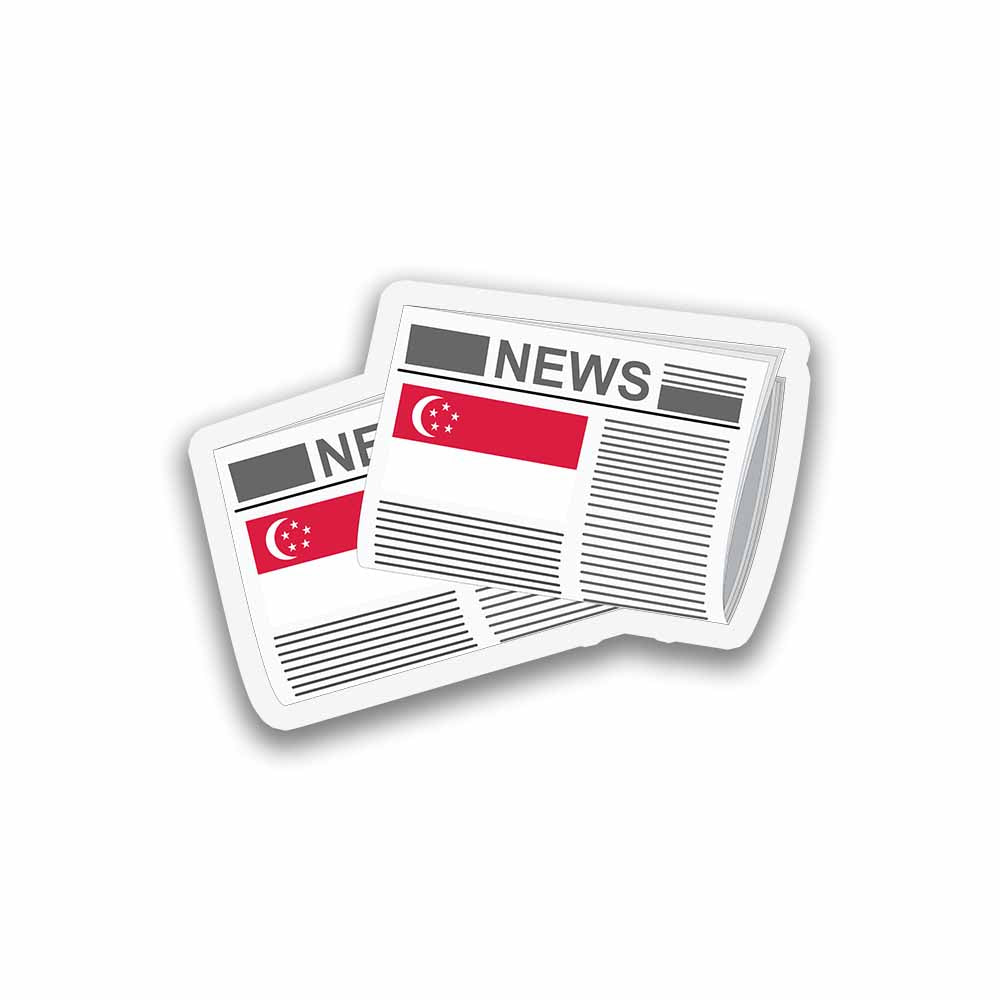 Singapore Newspapers Fridge Magnet