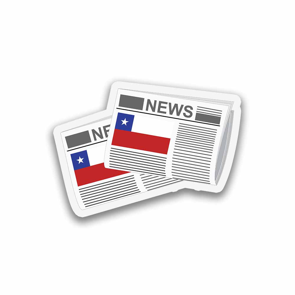 Chile Newspapers Fridge Magnet