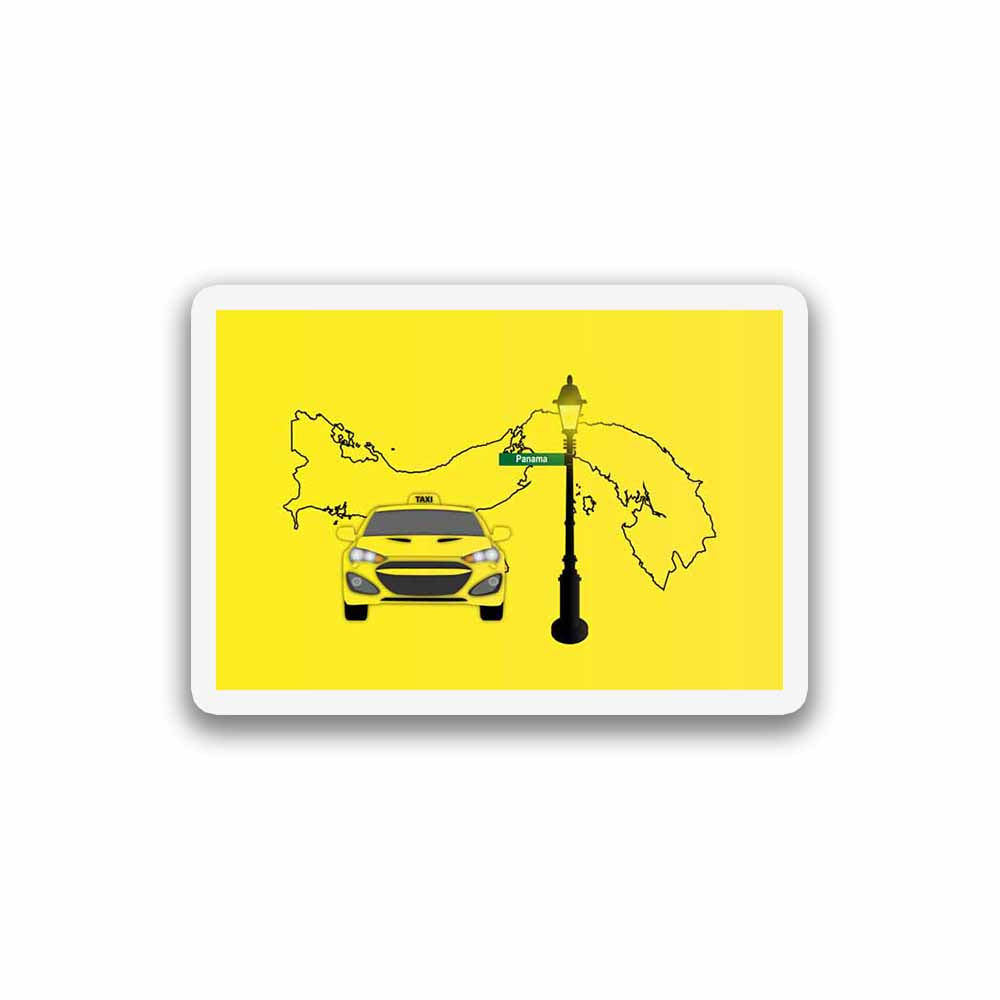 Panama Taxi Fridge Magnet