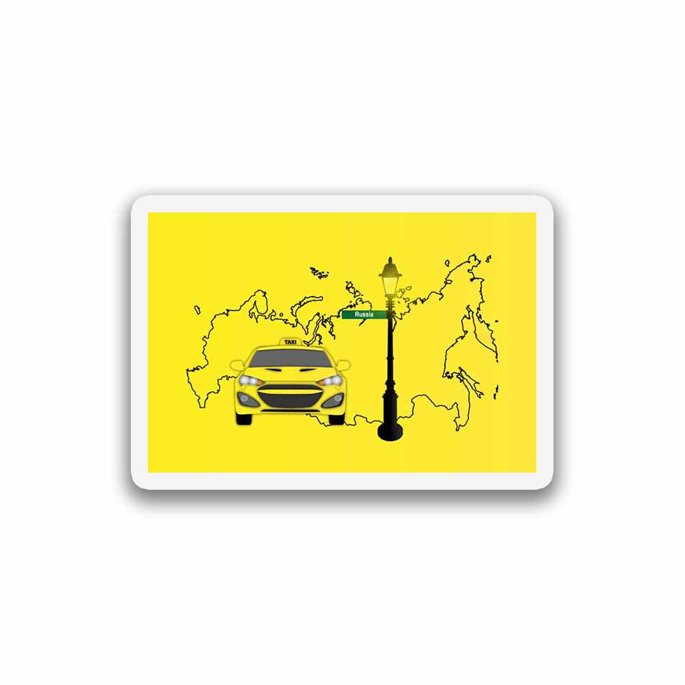 Russia Taxi Fridge Magnet