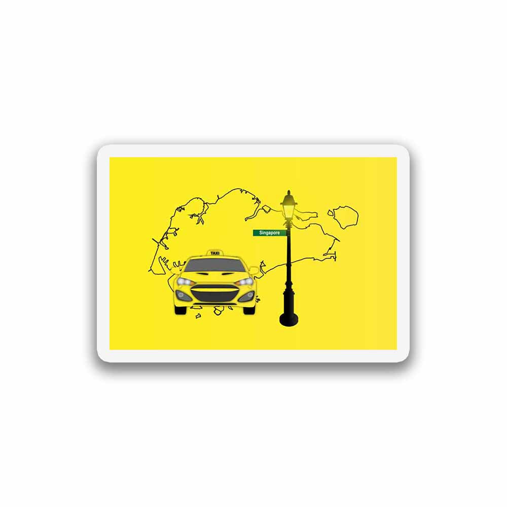 Singapore Taxi Fridge Magnet