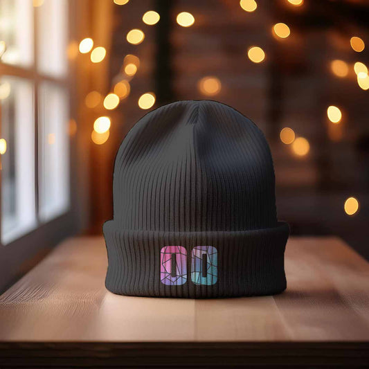 00 Number Cuffed Beanie (Dark Grey)