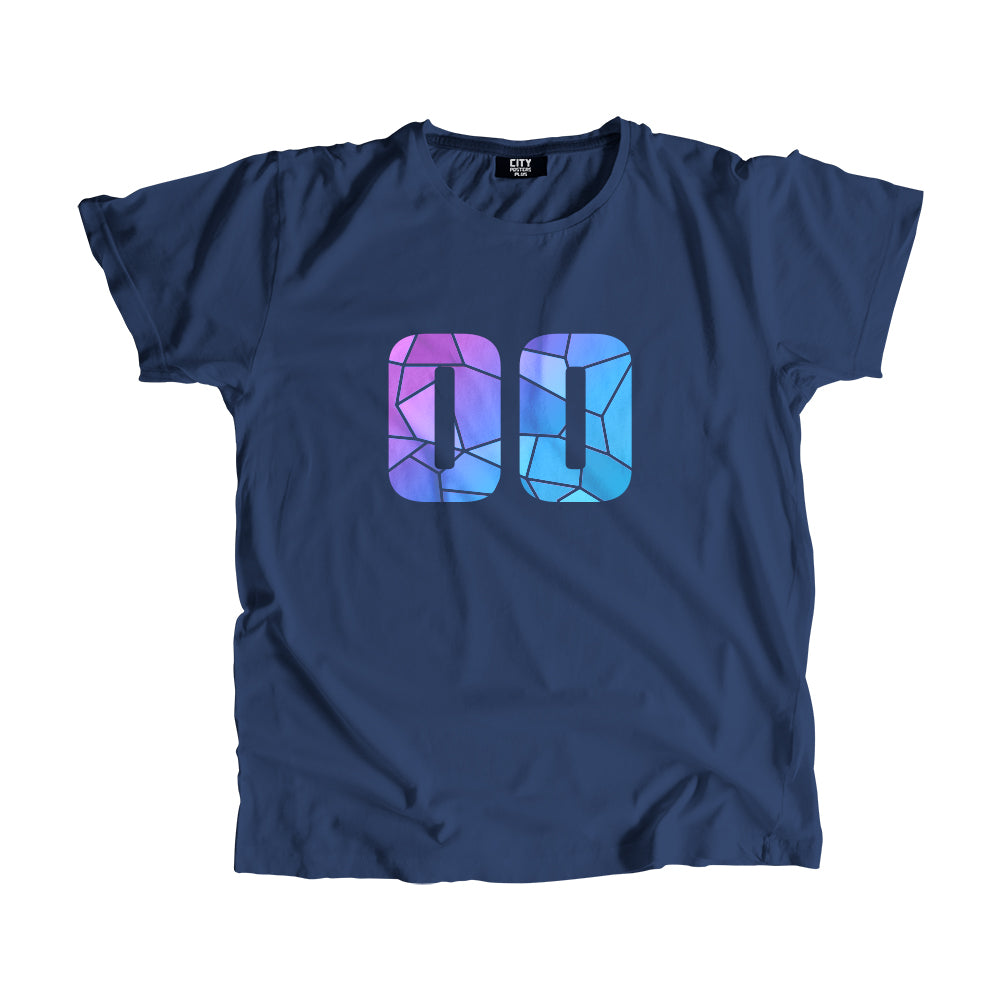 00 Number Men Unisex T-Shirt  (Navy Blue)| Classic Numeric Graphic Tee
