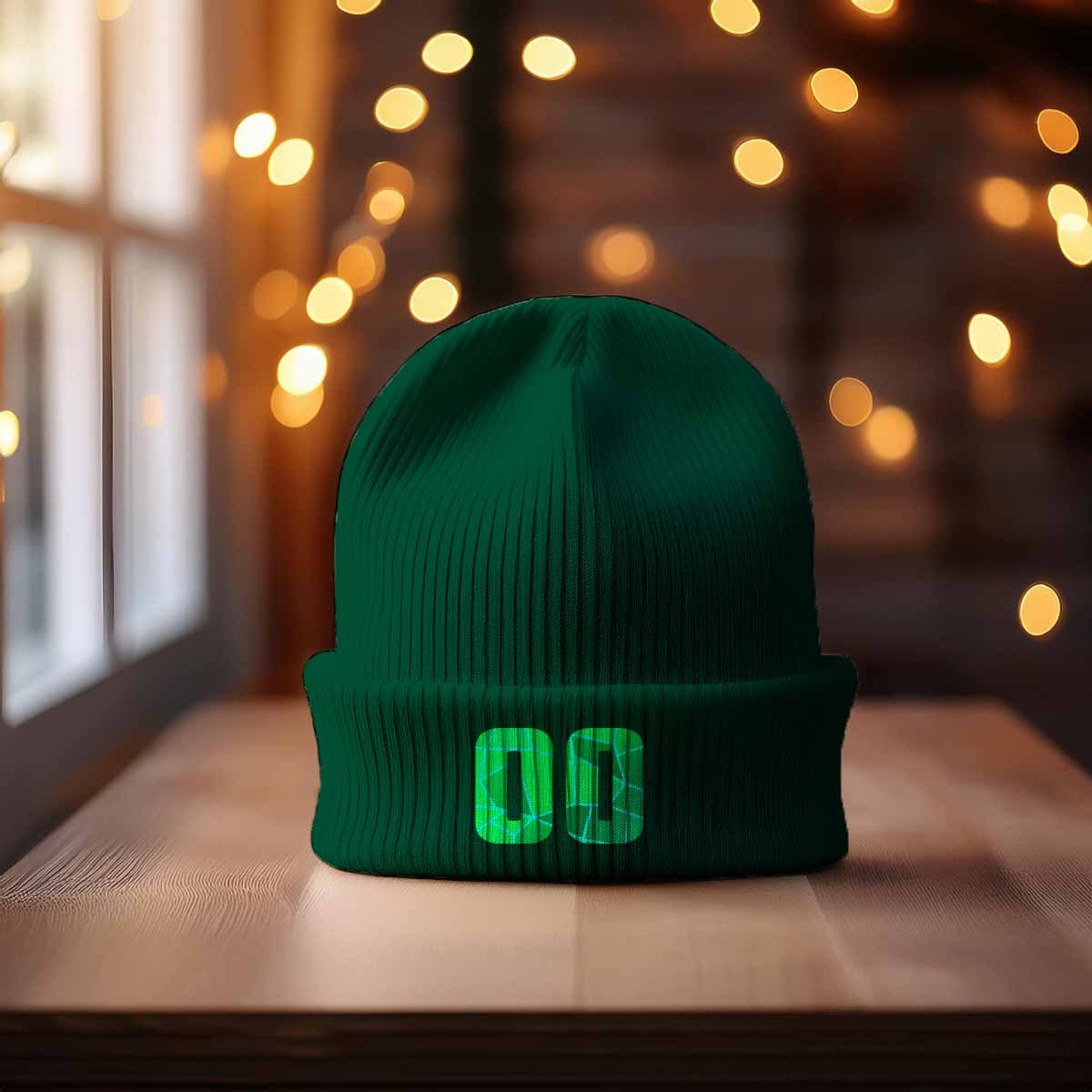 00 Number Cuffed Beanie (Spruce)