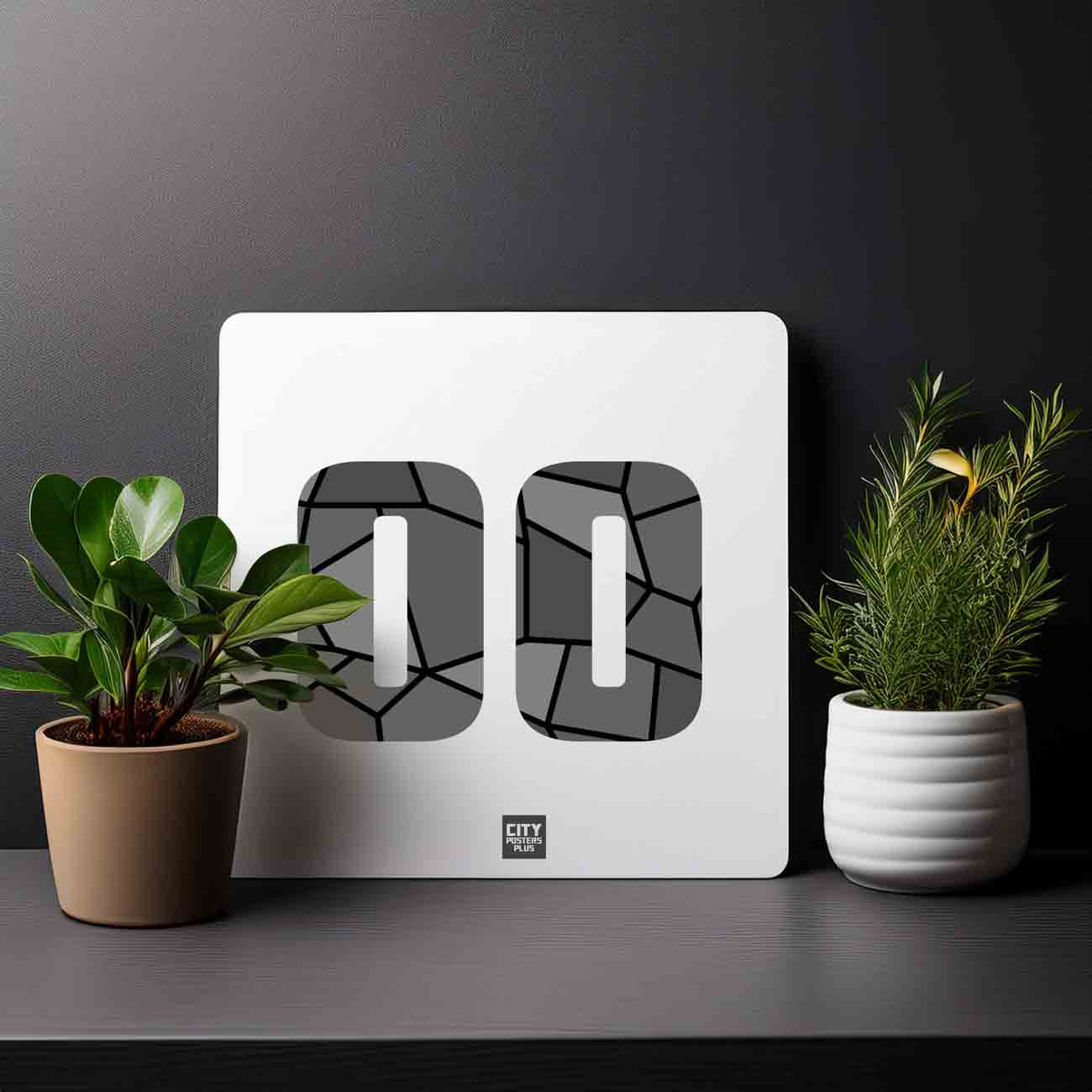 00 Number Mousepad (White)