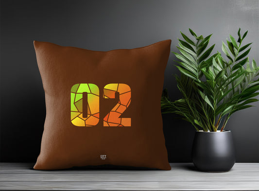 02 Number Square & Rectangle Pillow Cases | Print Deliver Plus by City Posters Plus
