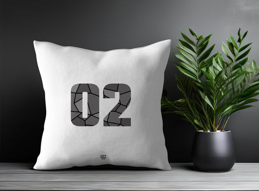 02 Number Square & Rectangle Pillow Cases | Print Deliver Plus by City Posters Plus