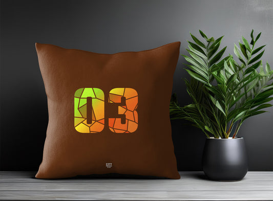 03 Number Square & Rectangle Pillow Cases | Print Deliver Plus by City Posters Plus