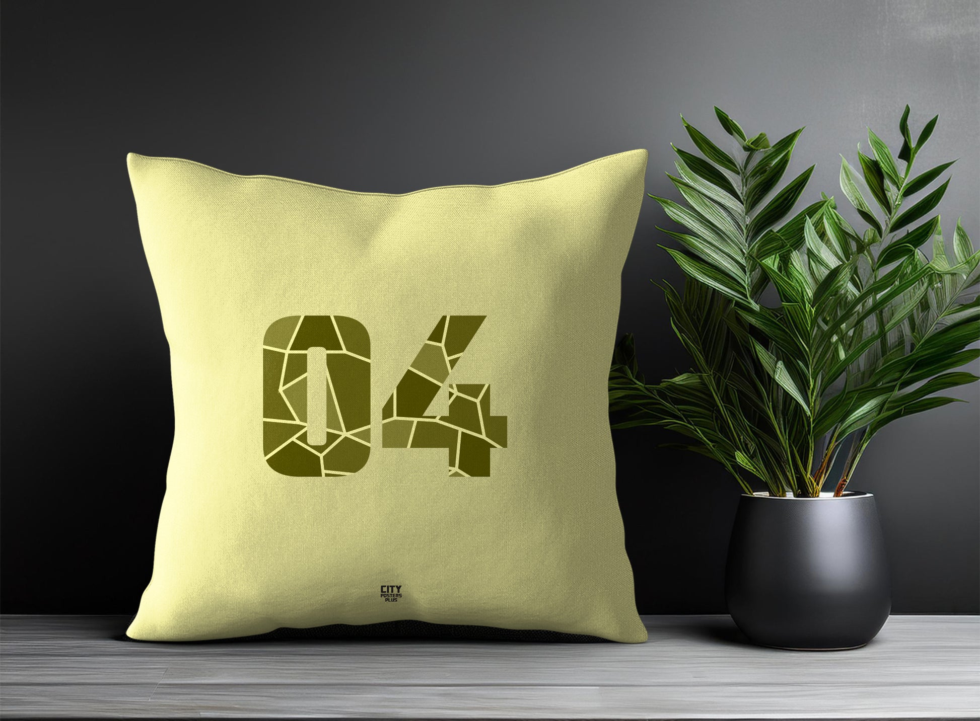 04 Number Square & Rectangle Pillow Cases | Print Deliver Plus by City Posters Plus