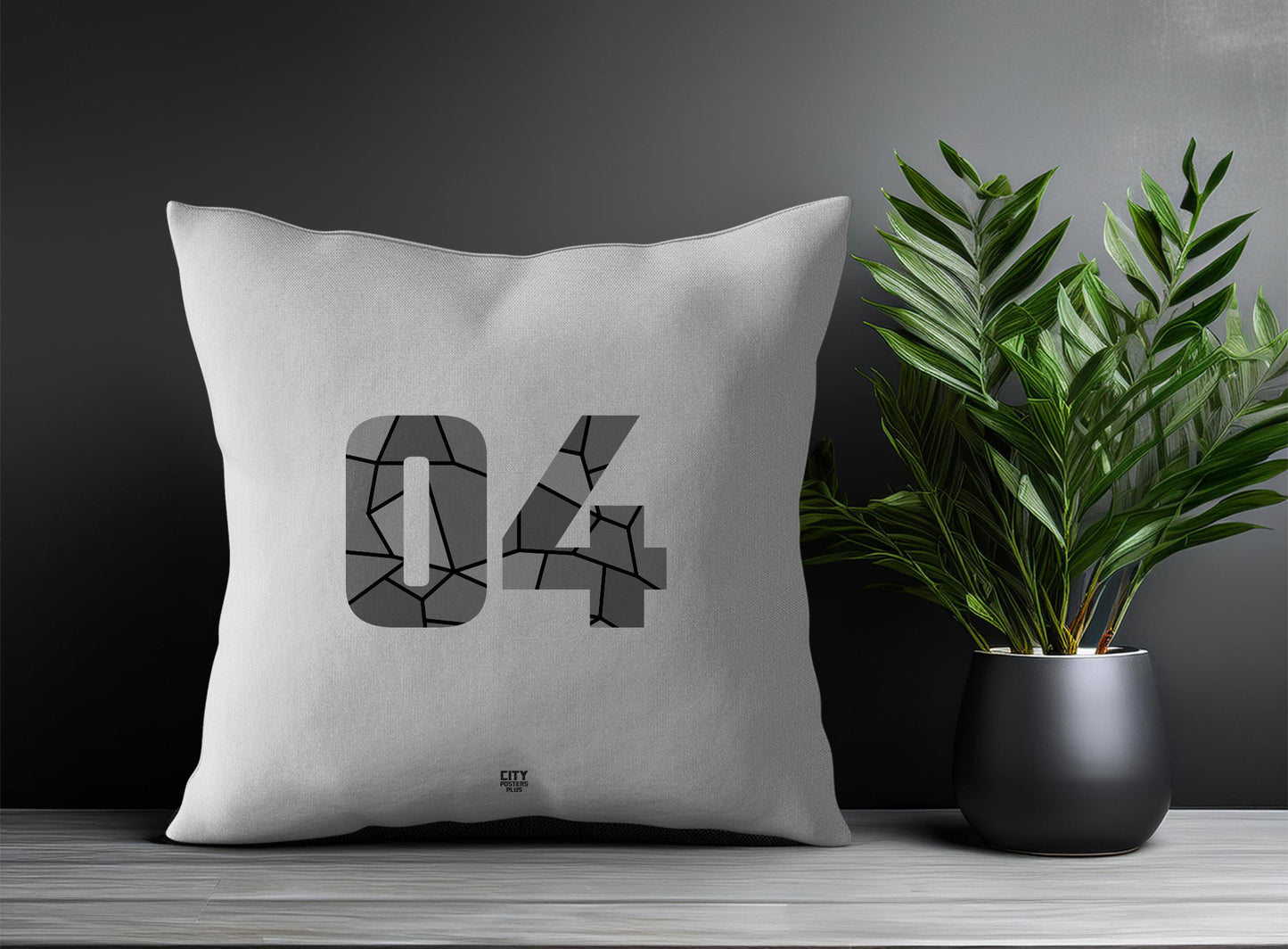 04 Number Square & Rectangle Pillow Cases | Print Deliver Plus by City Posters Plus