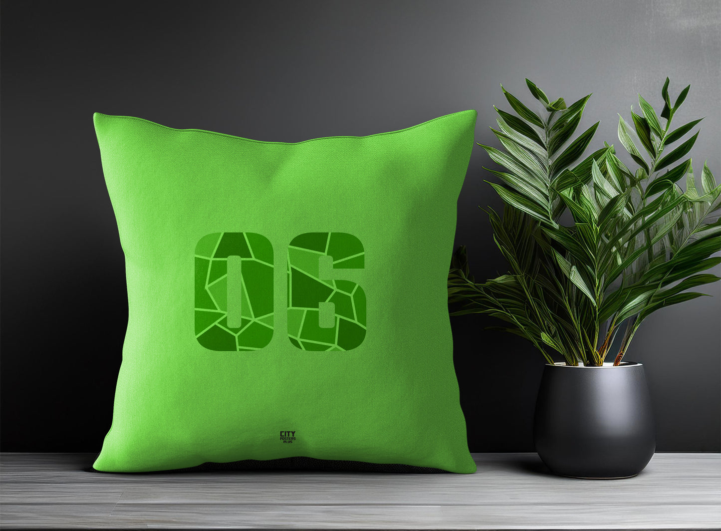 06 Number Square & Rectangle Pillow Cases | Print Deliver Plus by City Posters Plus
