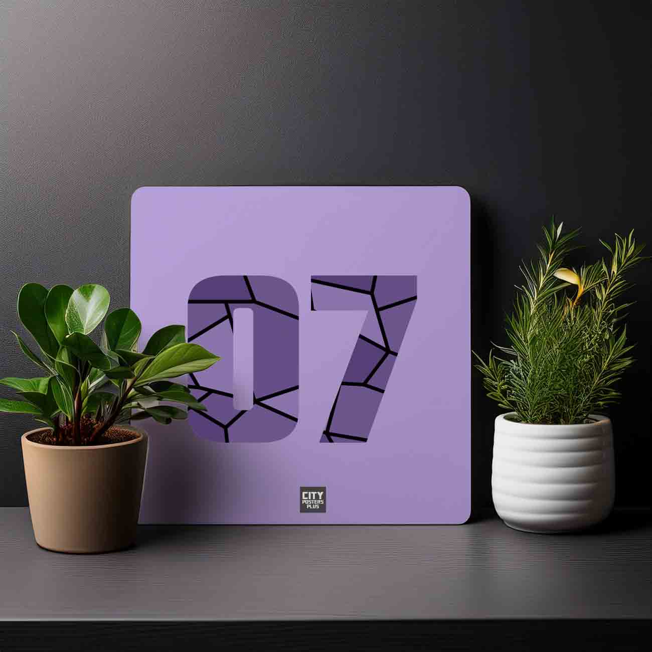 07 Number Mousepad (Iris Lavender)