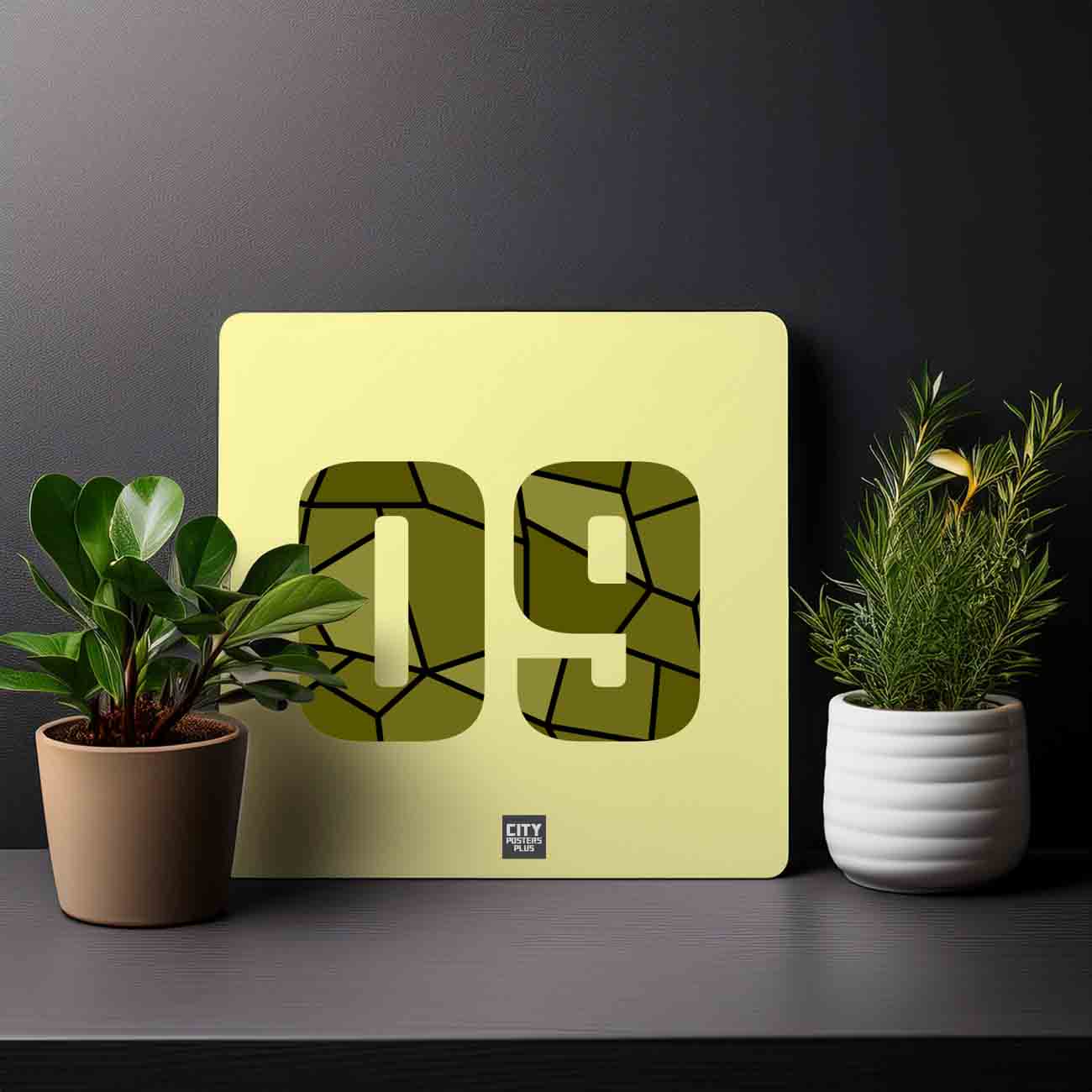 09 Number Mousepad (Butter Yellow)