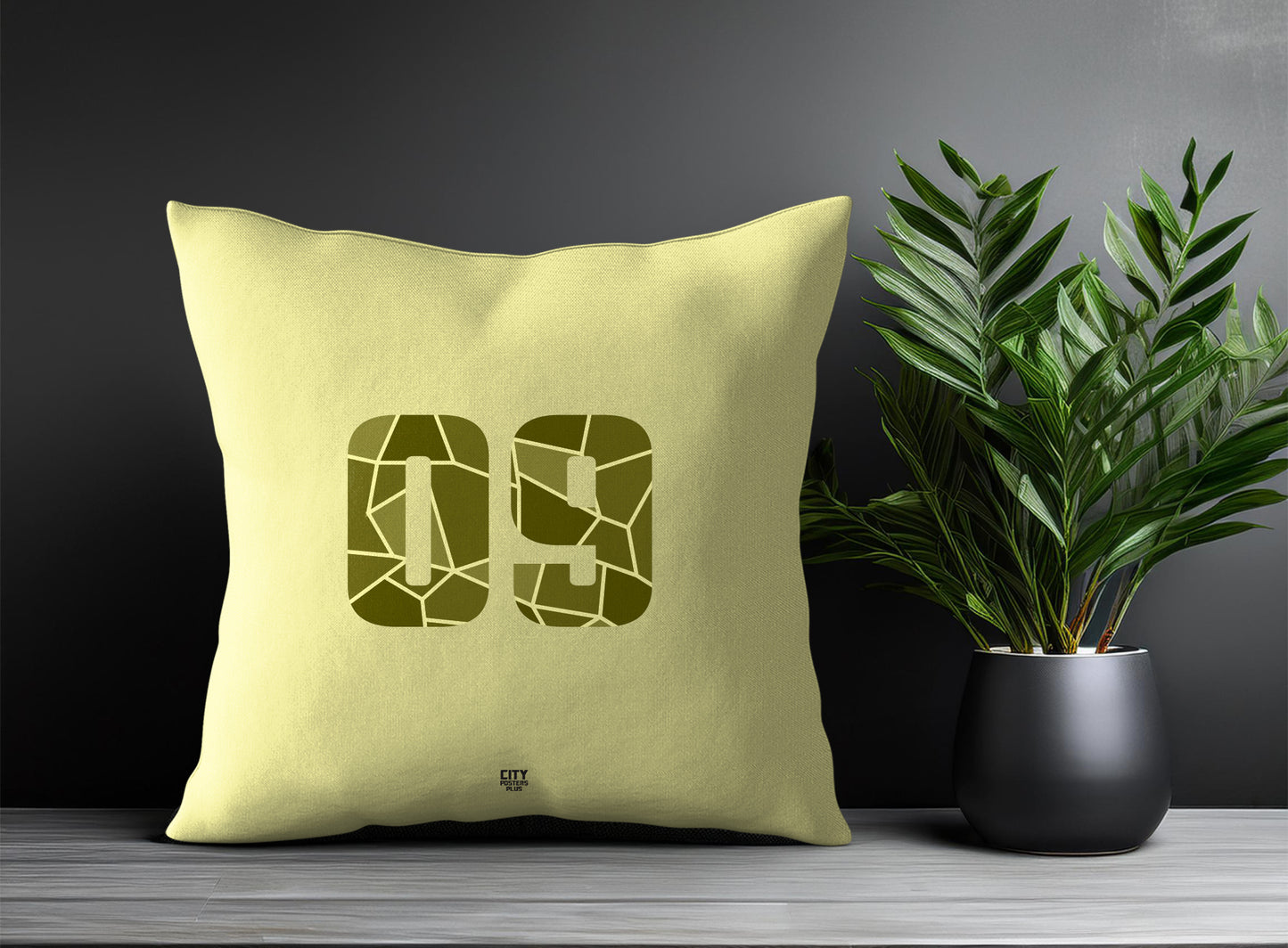09 Number Square & Rectangle Pillow Cases | Print Deliver Plus by City Posters Plus
