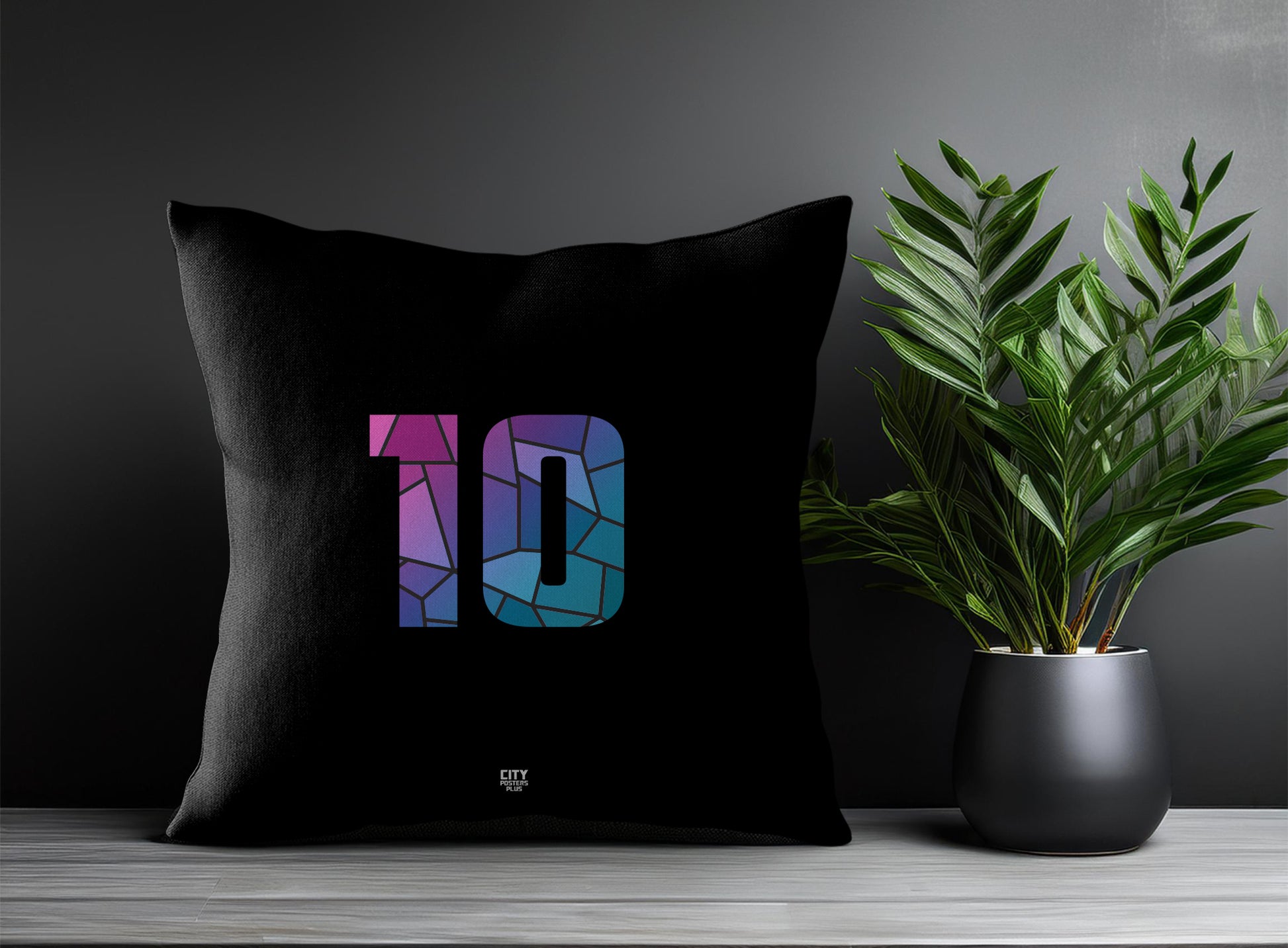 10 Number Square & Rectangle Pillow Cases | Print Deliver Plus by City Posters Plus