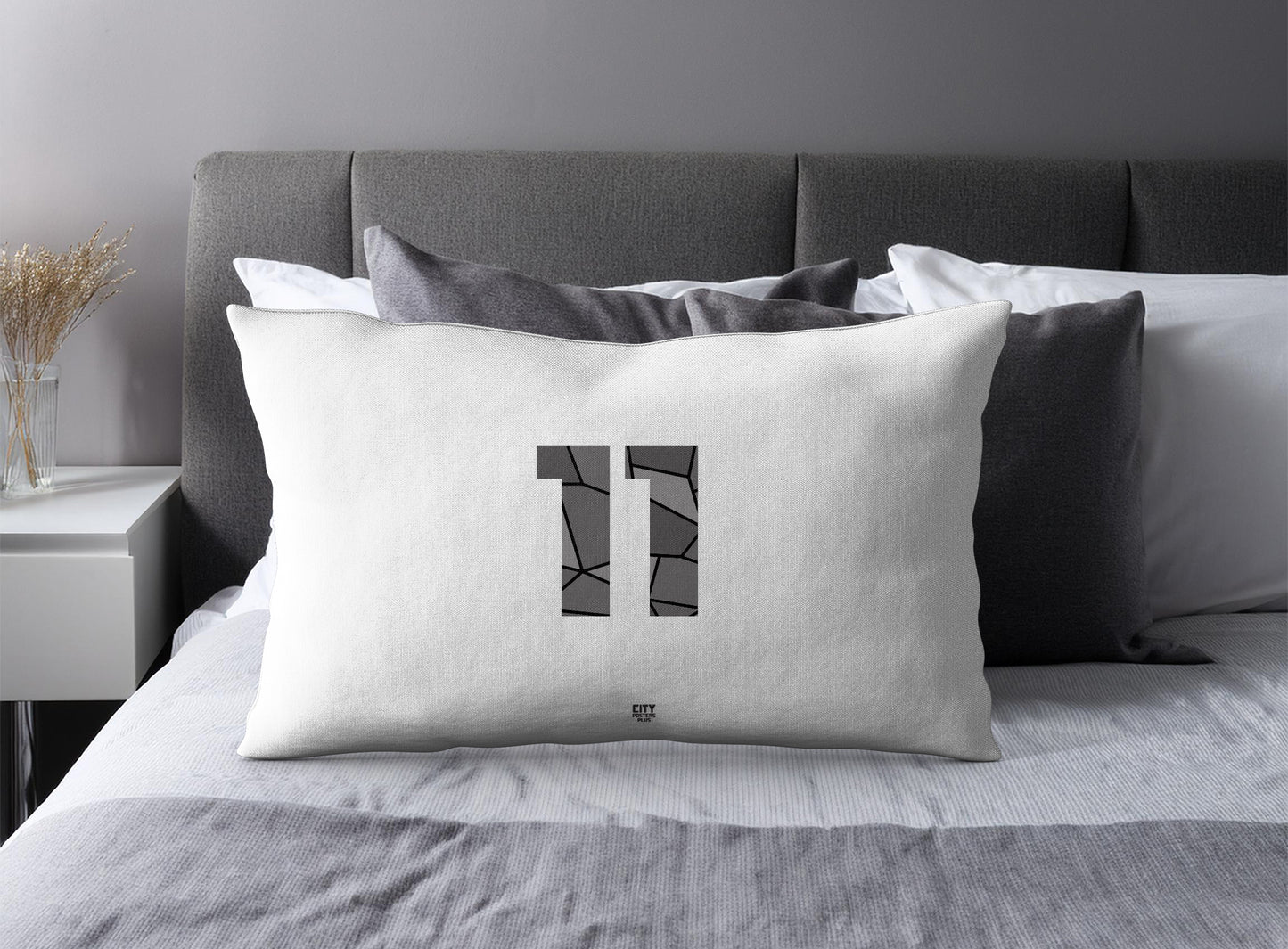 11 Number Square & Rectangle Pillow Cases | Modern Numeric Throw Pillow Covers | Print Deliver Plus by City Posters Plus