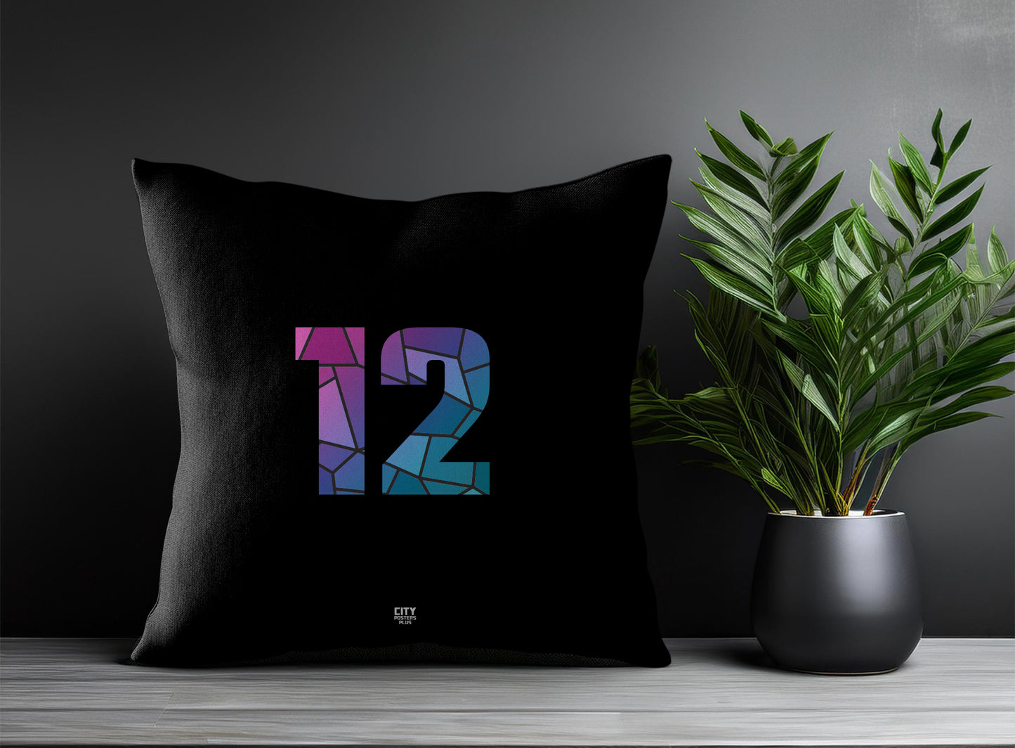 12 Number Square & Rectangle Pillow Cases | Print Deliver Plus by City Posters Plus