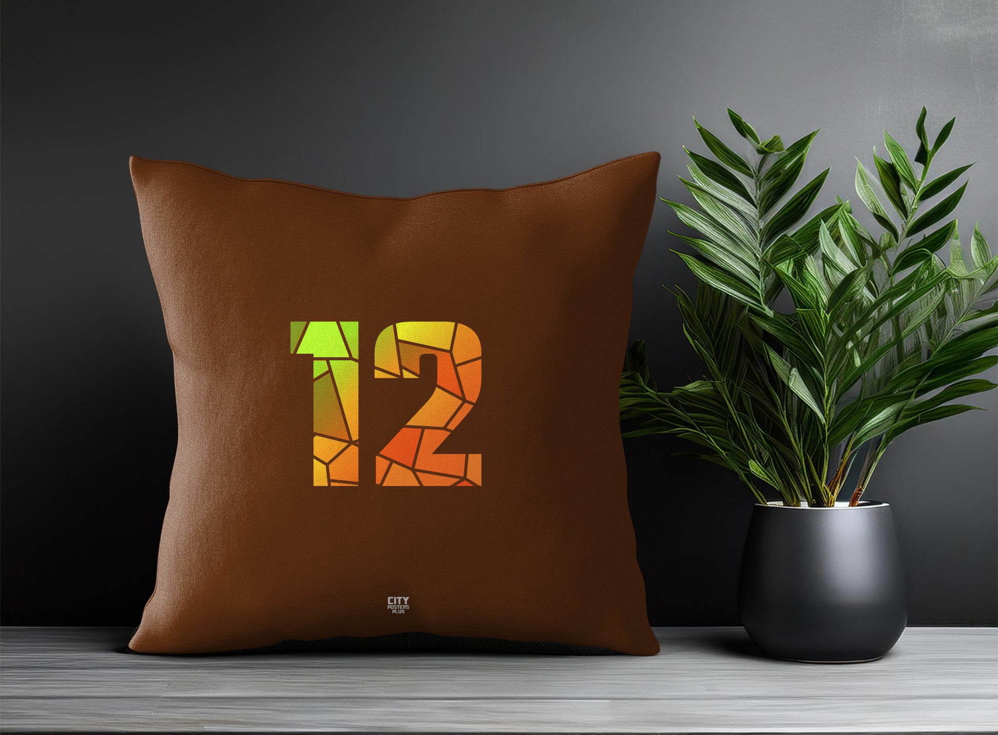 12 Number Square & Rectangle Pillow Cases | Print Deliver Plus by City Posters Plus
