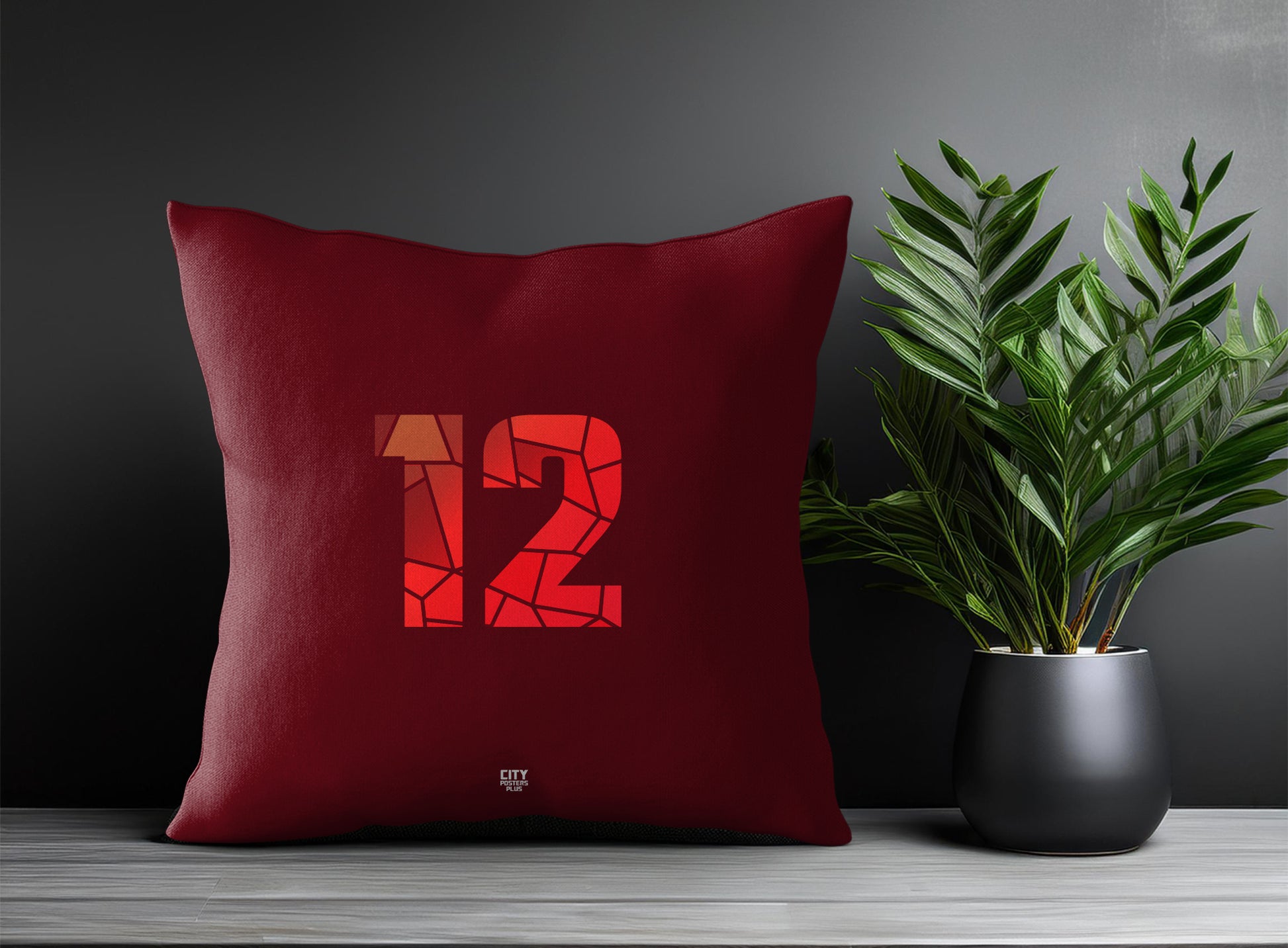 12 Number Square & Rectangle Pillow Cases | Print Deliver Plus by City Posters Plus