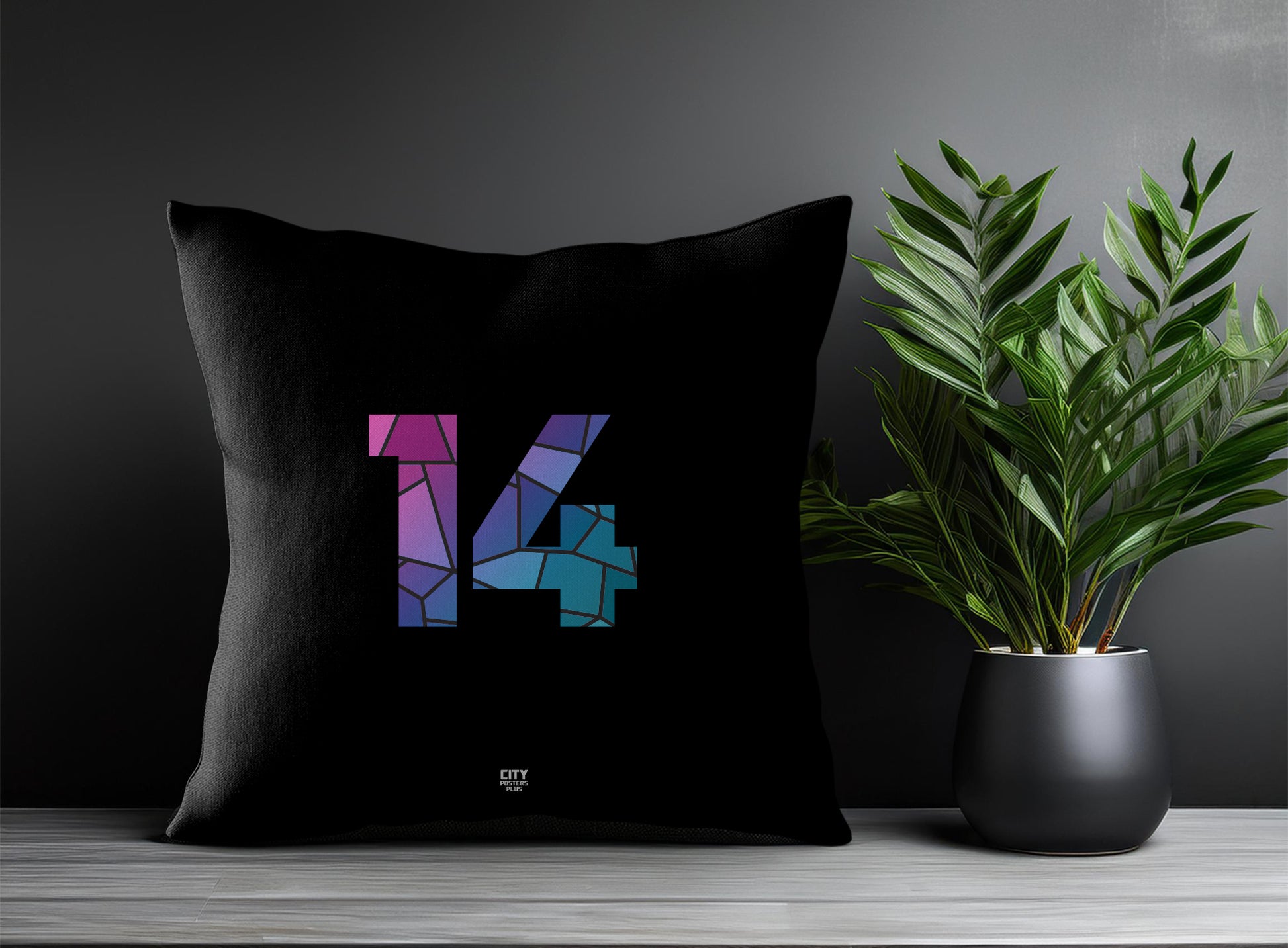 14 Number Square & Rectangle Pillow Cases | Print Deliver Plus by City Posters Plus