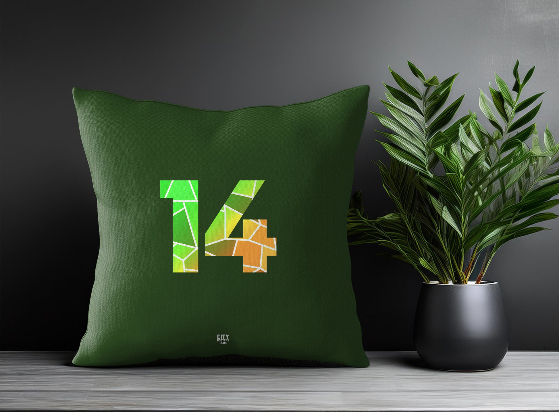 14 Number Square & Rectangle Pillow Cases | Print Deliver Plus by City Posters Plus