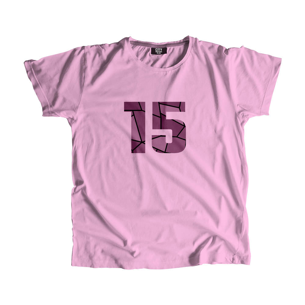 15 Number Men Unisex T-Shirt  (Light Pink)| Classic Numeric Graphic Tee