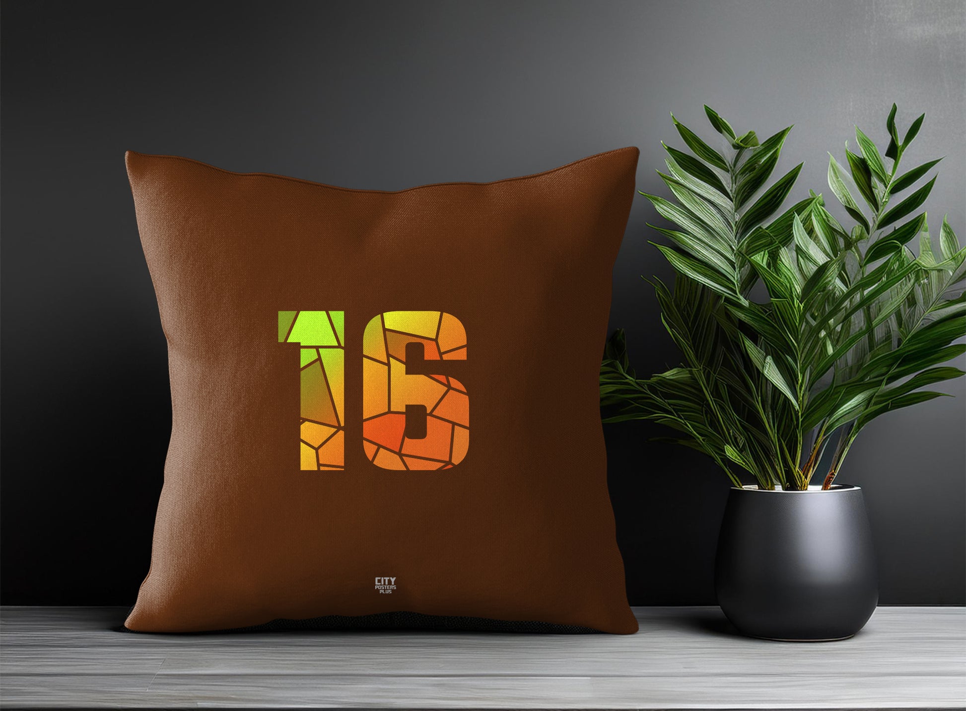 16 Number Square & Rectangle Pillow Cases | Print Deliver Plus by City Posters Plus