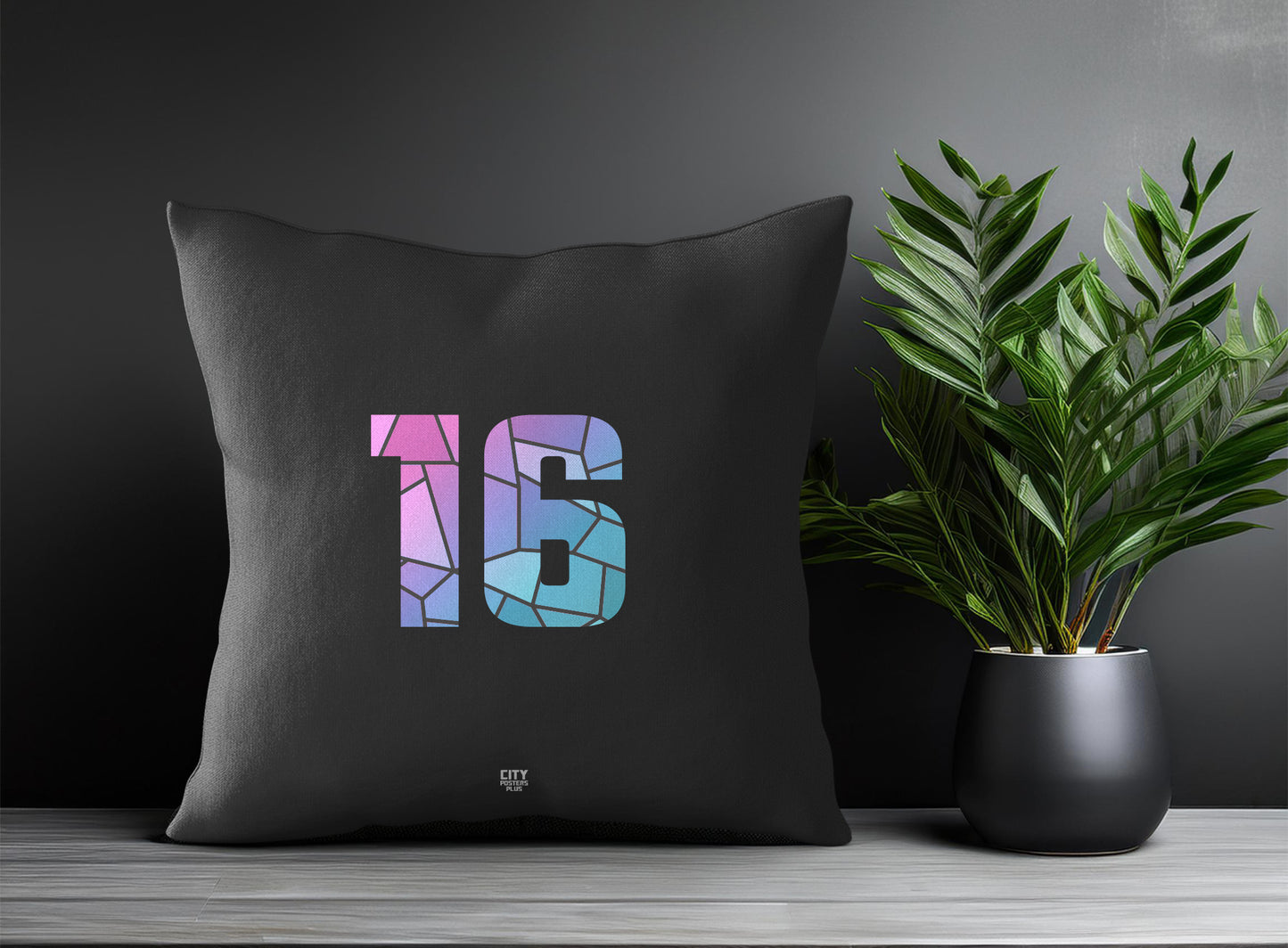 16 Number Square & Rectangle Pillow Cases | Print Deliver Plus by City Posters Plus