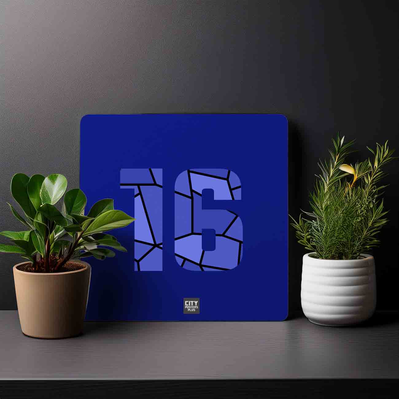 16 Number Mousepad (Royal Blue)