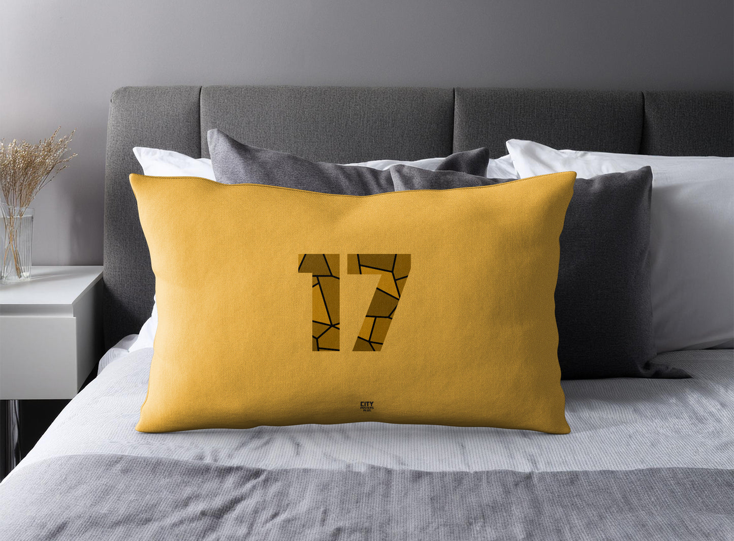 17 Number Square & Rectangle Pillow Cases | Modern Numeric Throw Pillow Covers | Print Deliver Plus by City Posters Plus