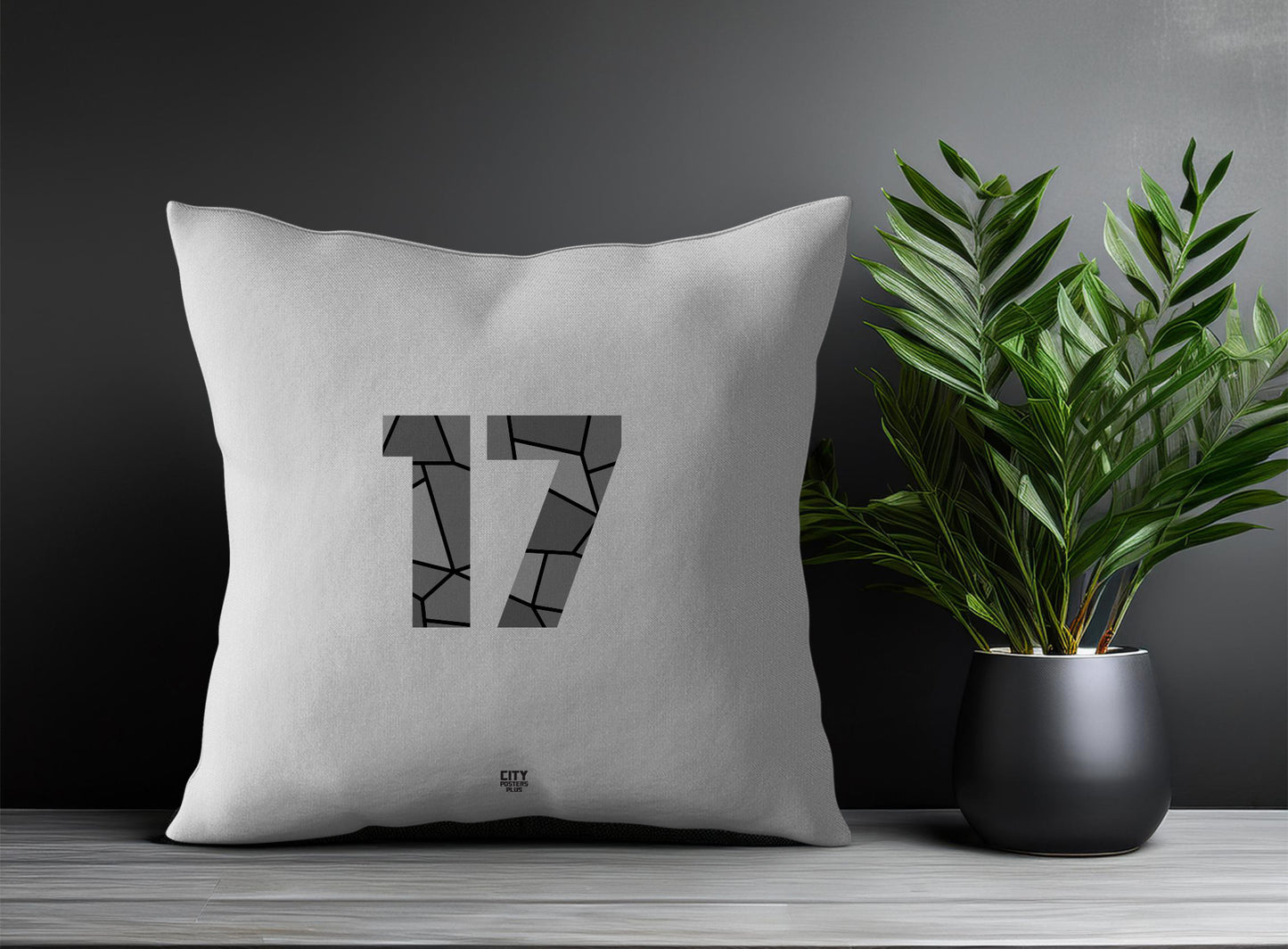 17 Number Square & Rectangle Pillow Cases | Print Deliver Plus by City Posters Plus
