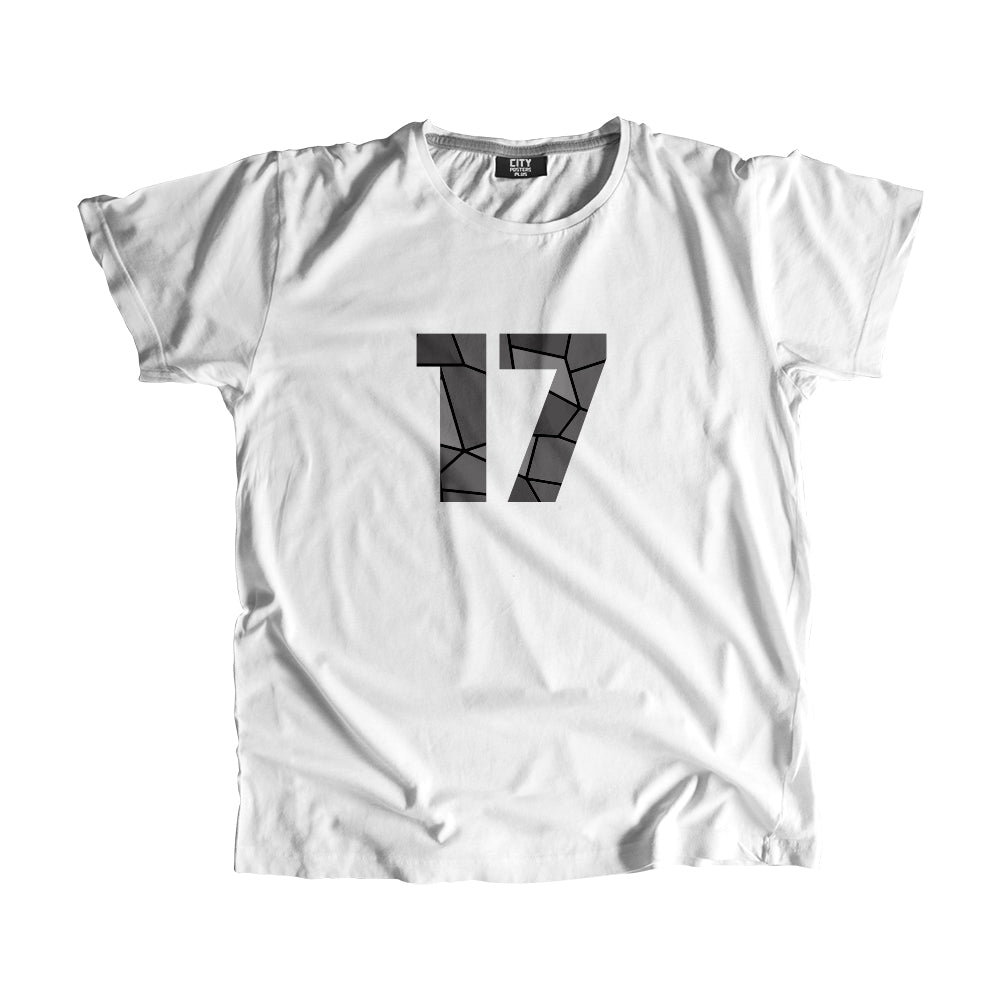 17 Number Men Unisex T-Shirt  (White)| Classic Numeric Graphic Tee