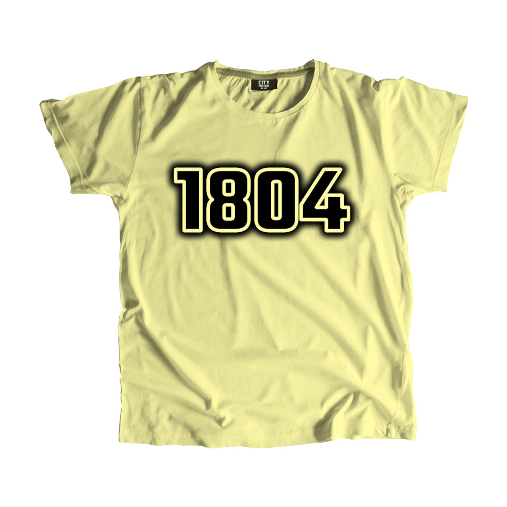 1804 Vintage Heritage Year Men Unisex T-Shirt (Butter Yellow)
