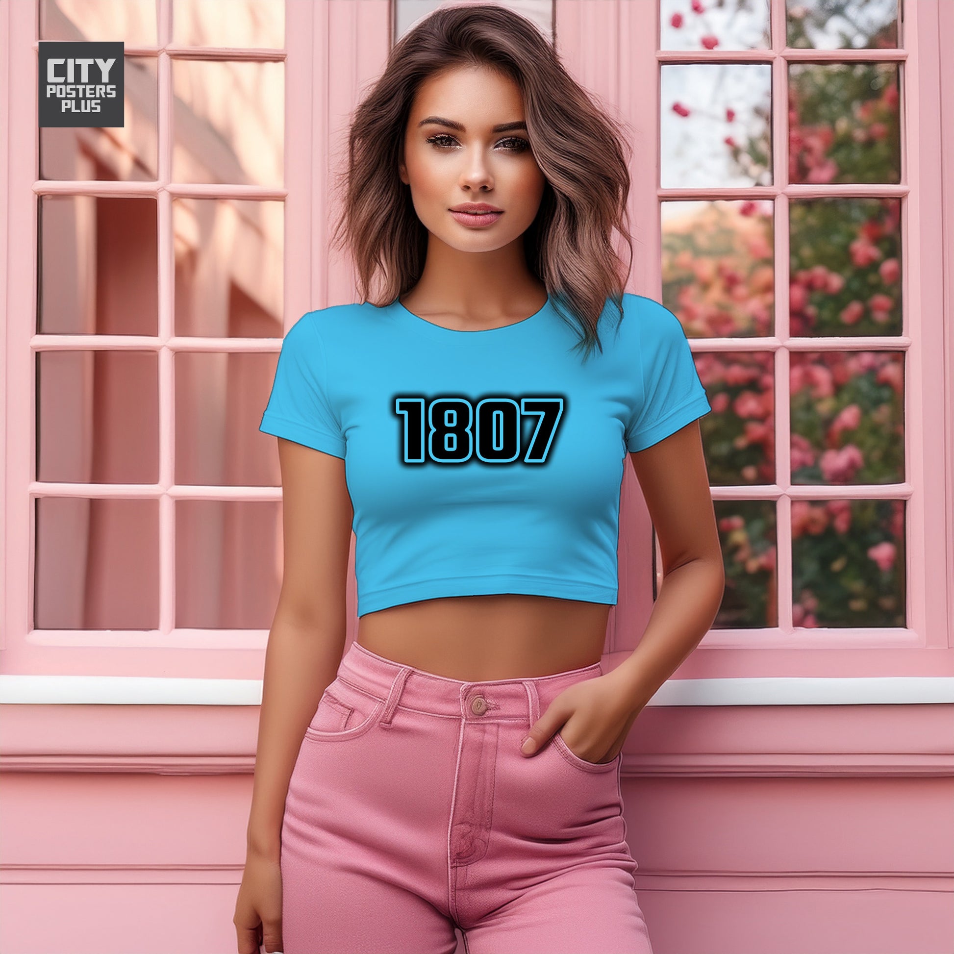 1807 Women Crop Top | Vintage Birth Year Shirt | City Posters Plus