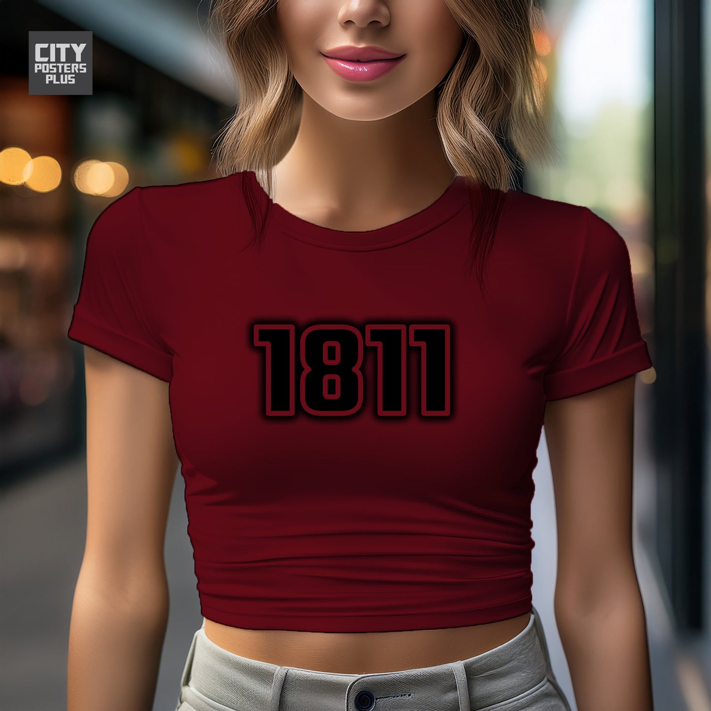 City Posters Plus 1811 Vintage Birth Year Women Crop Top