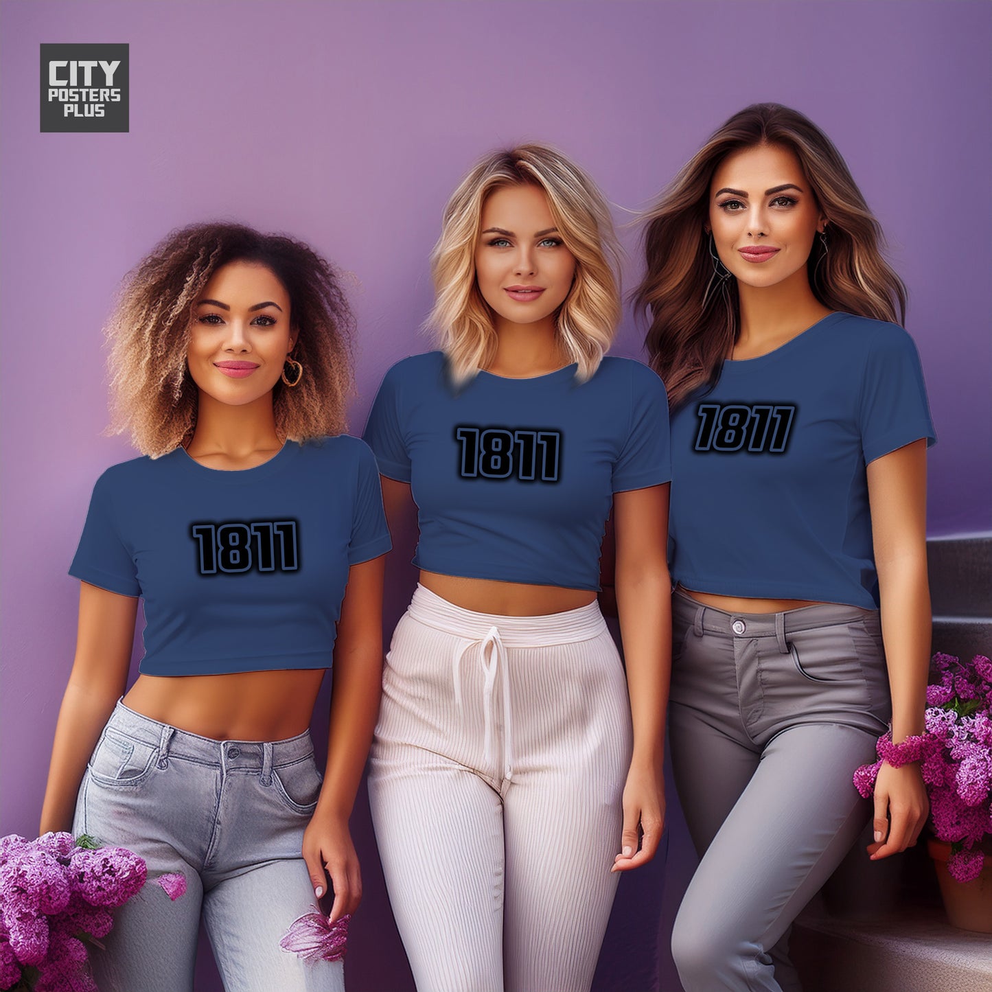 City Posters Plus 1811 Vintage Birth Year Women Crop Top