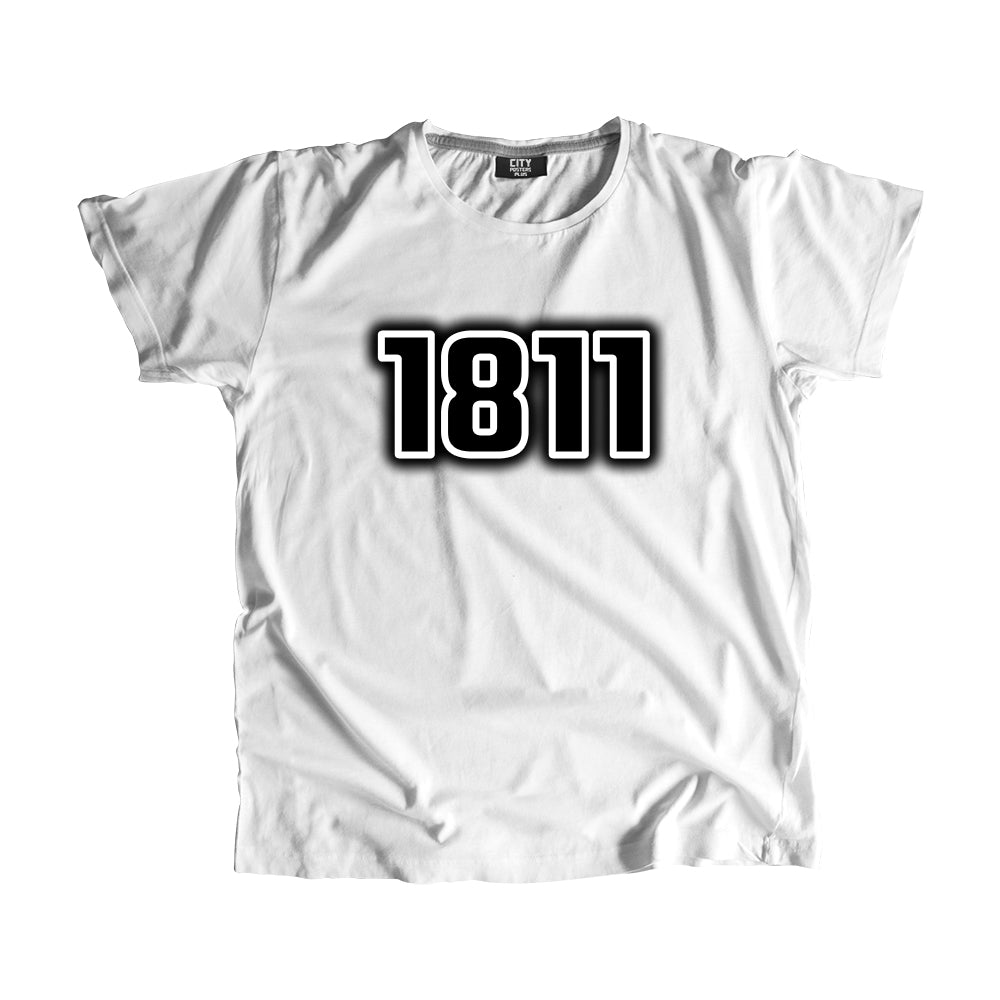 1811 Vintage Heritage Year Men Unisex T-Shirt (White)
