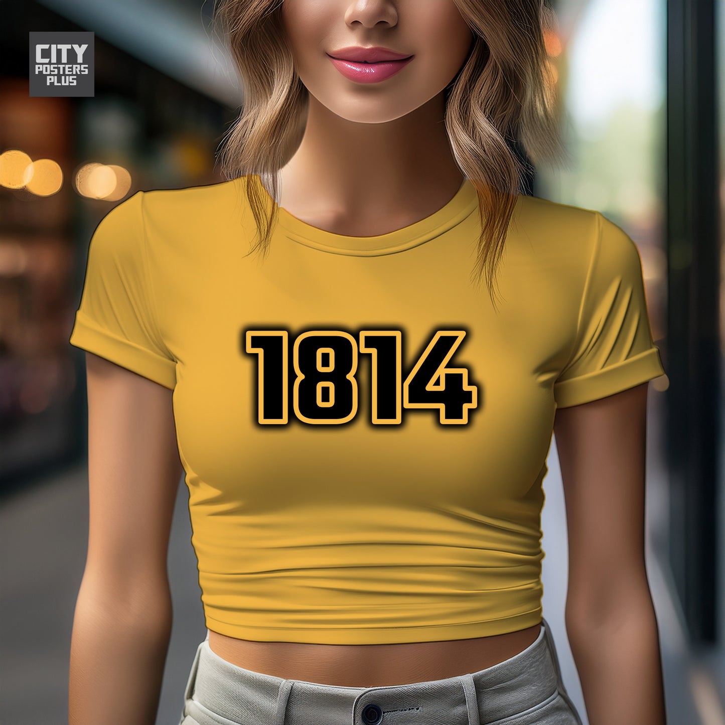 City Posters Plus 1814 Vintage Birth Year Women Crop Top