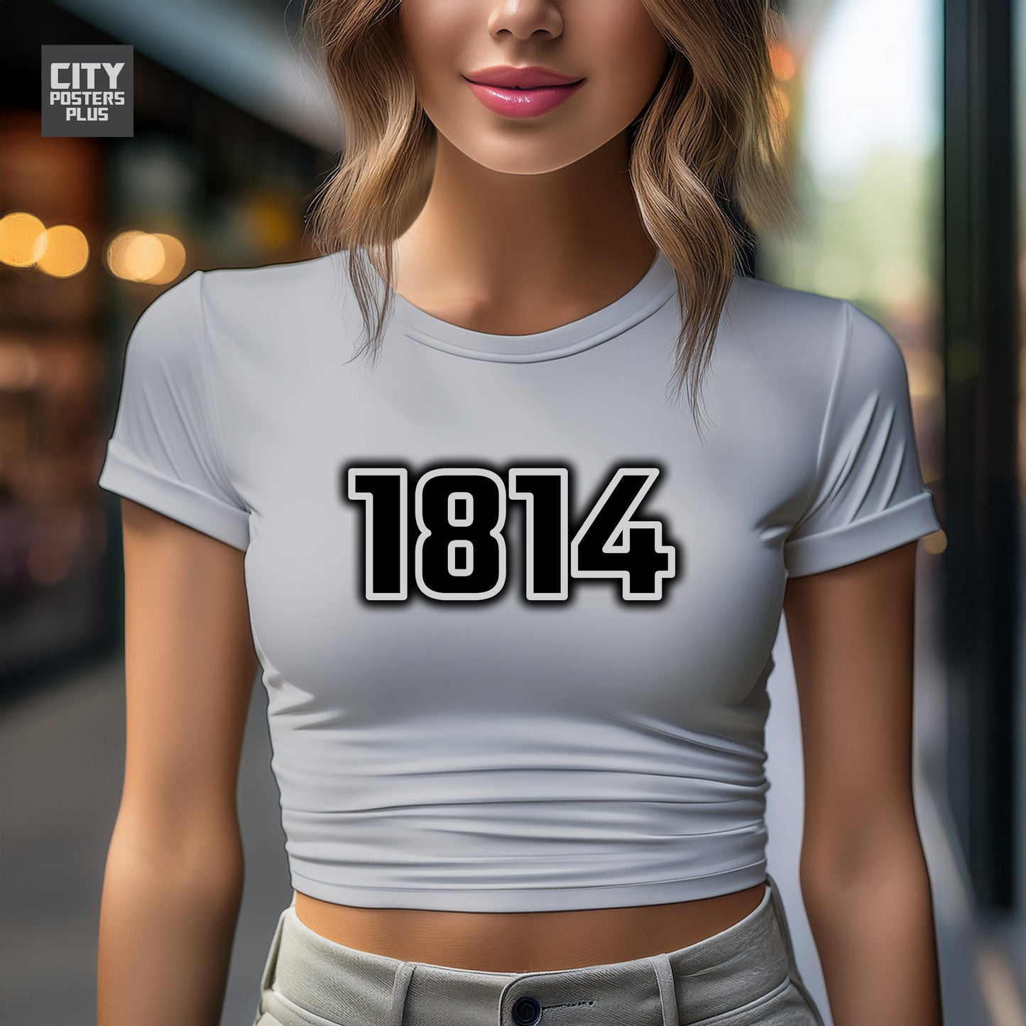 City Posters Plus 1814 Vintage Birth Year Women Crop Top