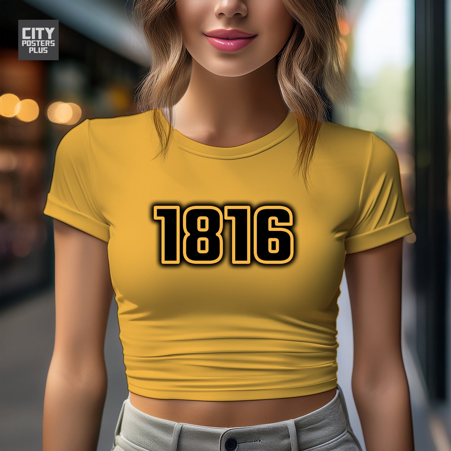 City Posters Plus 1816 Vintage Birth Year Women Crop Top