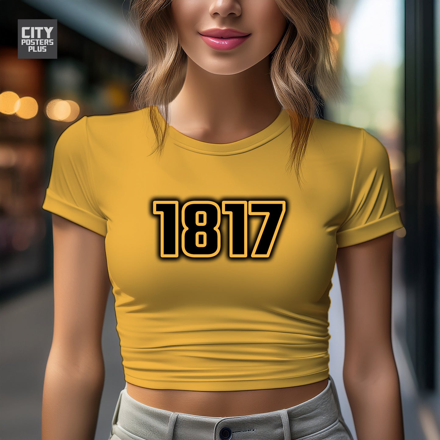 City Posters Plus 1817 Vintage Birth Year Women Crop Top