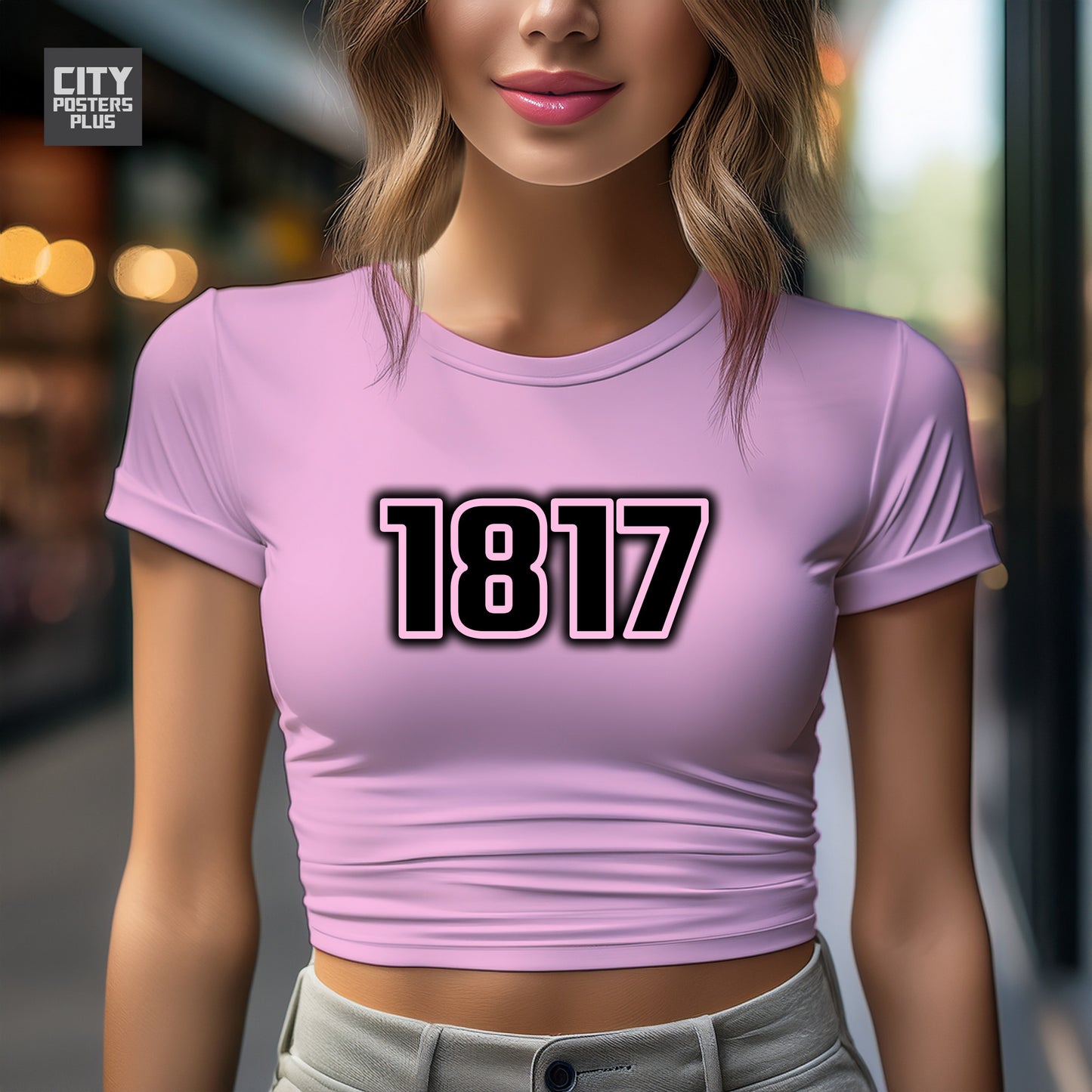 City Posters Plus 1817 Vintage Birth Year Women Crop Top