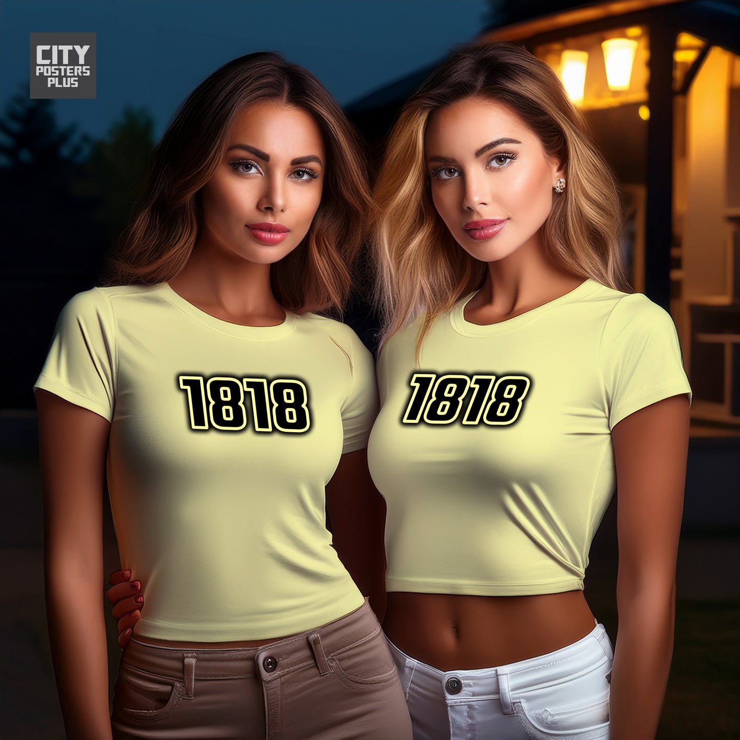 City Posters Plus 1818 Vintage Birth Year Women Crop Top