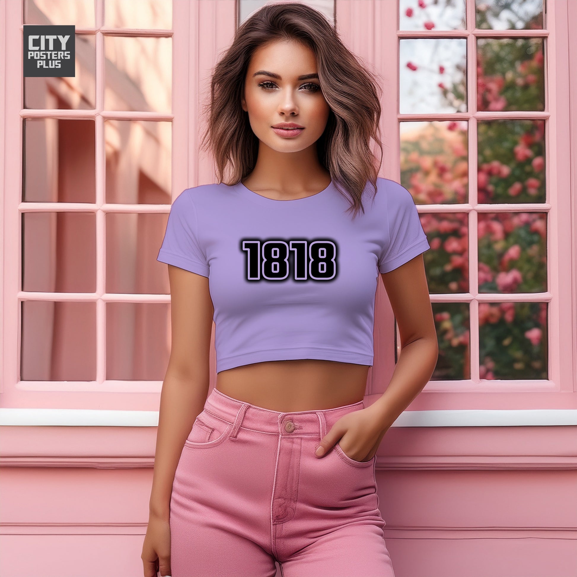 1818 Women Crop Top | Vintage Birth Year Shirt | City Posters Plus