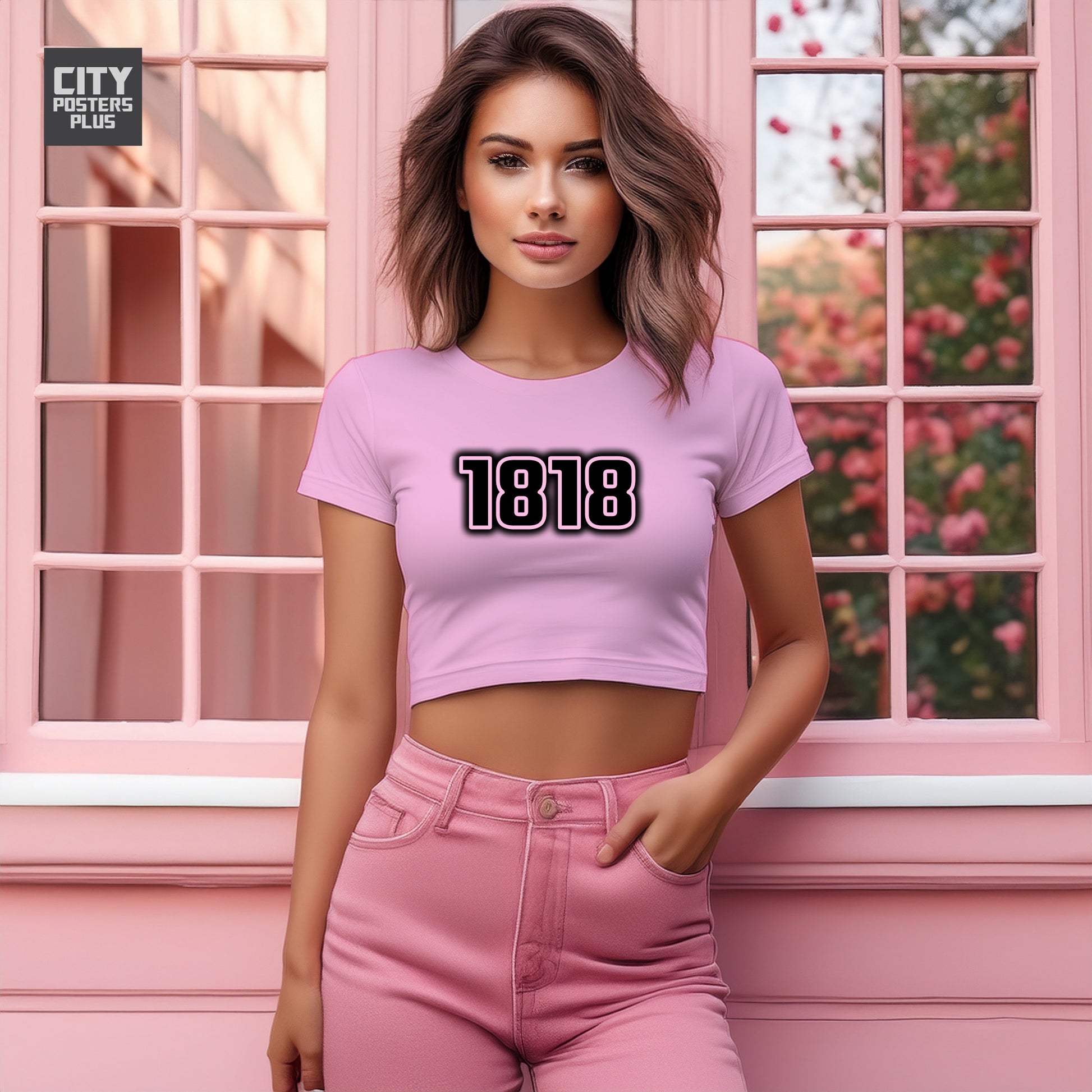 1818 Women Crop Top | Vintage Birth Year Shirt | City Posters Plus